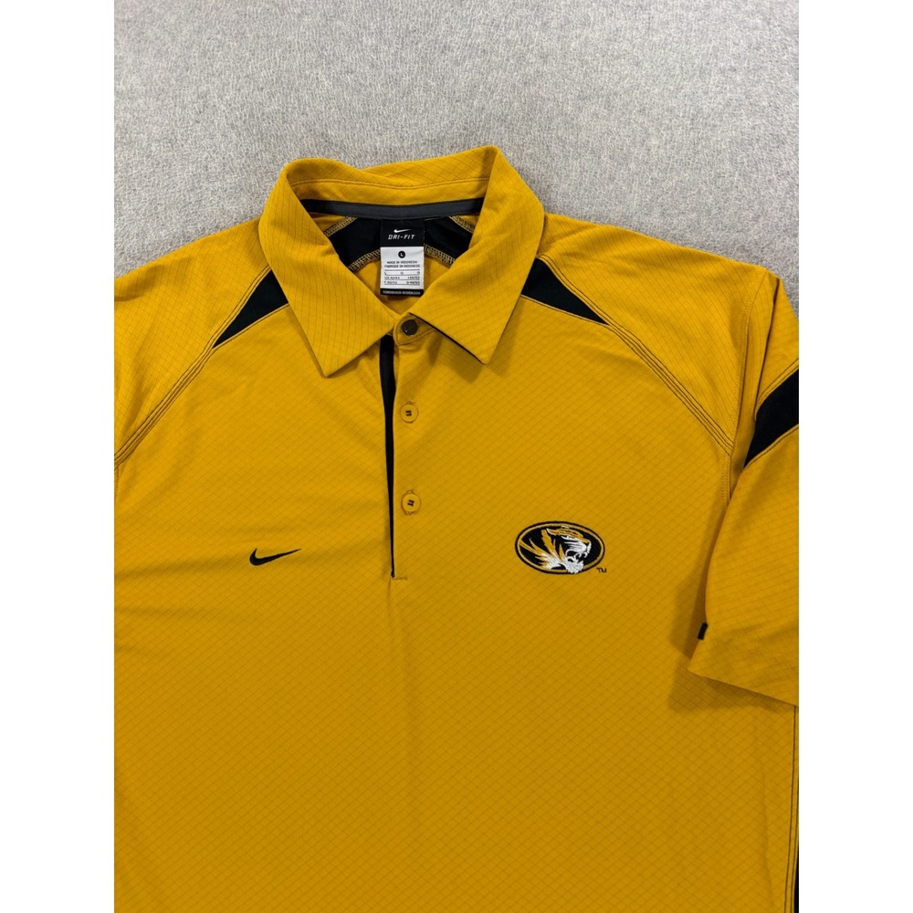 Missouri Tigers Nike Stitched Logo Short Sleeve Campus Polo Shirt (Men's Large) - Picture 2 of 11